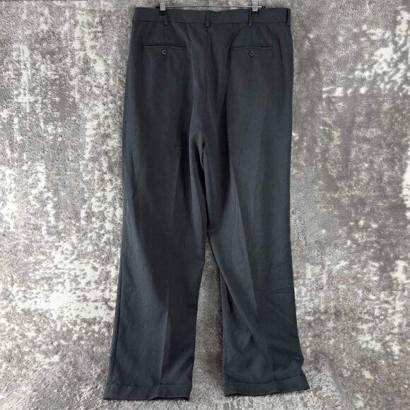 Van Heusen Mens Size 36/32 Pleated Pants Gray Casual Button Zip Pocket - Picture 3 of 11